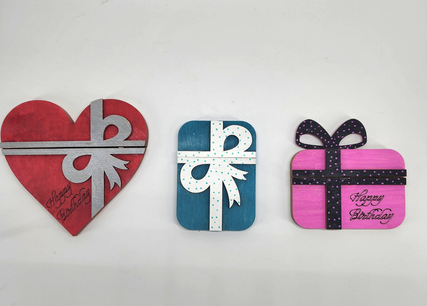 Handmade Wooden Gift Card Holders – Laser Cut & Painted Rustic Design