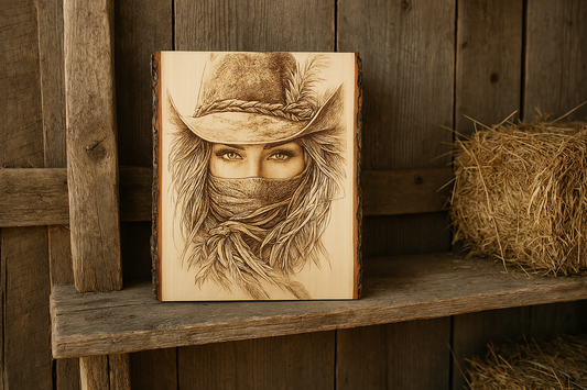 Laser Engraved Cowgirl Wall Decor, Western Home Decor, Room Decor For Teens