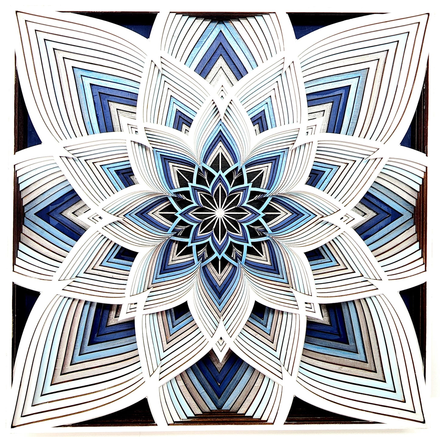 Floral Mandala Design Art, 16 Layered Mandala Decorating Wall Art