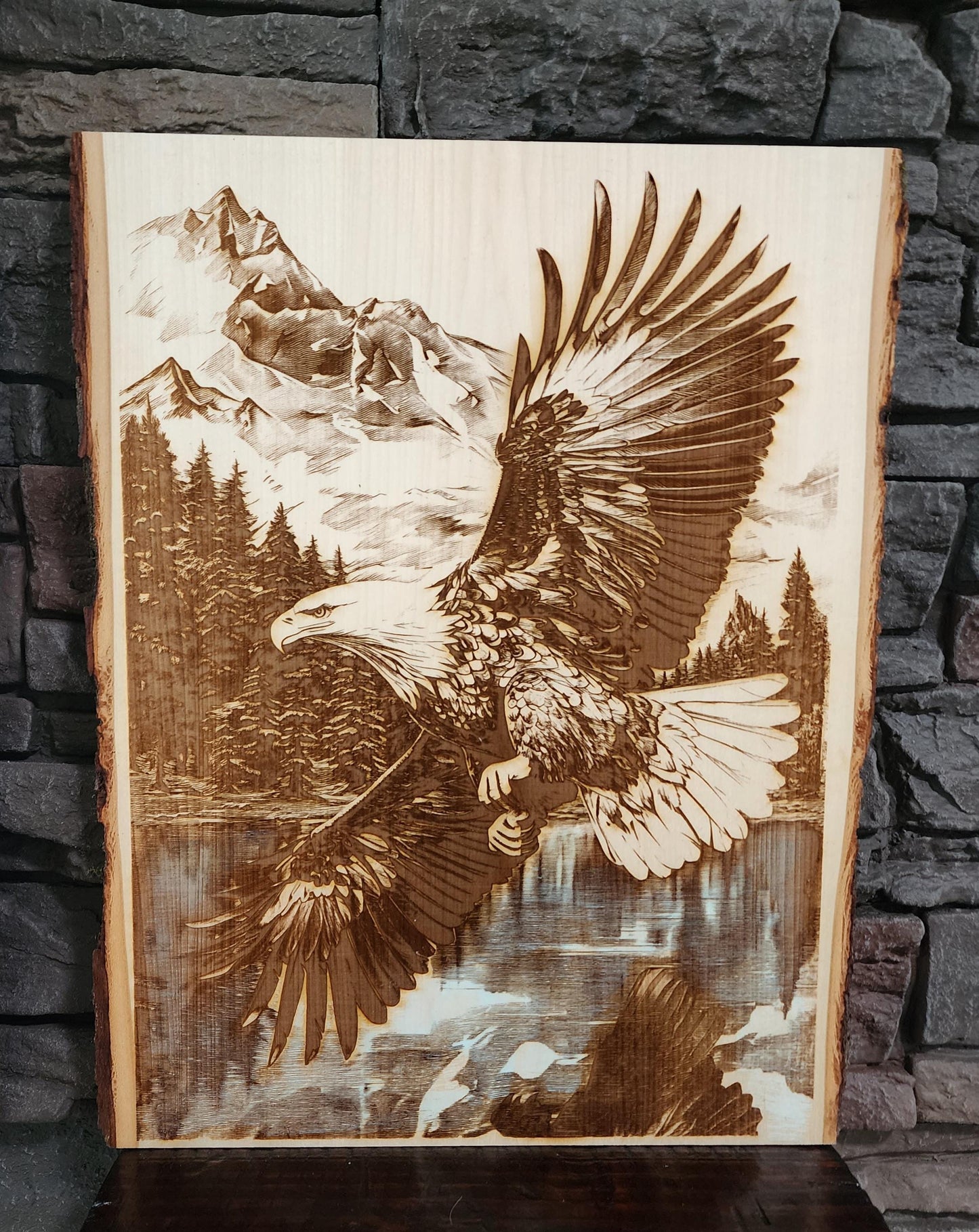 Laser Engraving Eagle Wall Art, Bird Patriotic Wall Art, Nature Wall Art