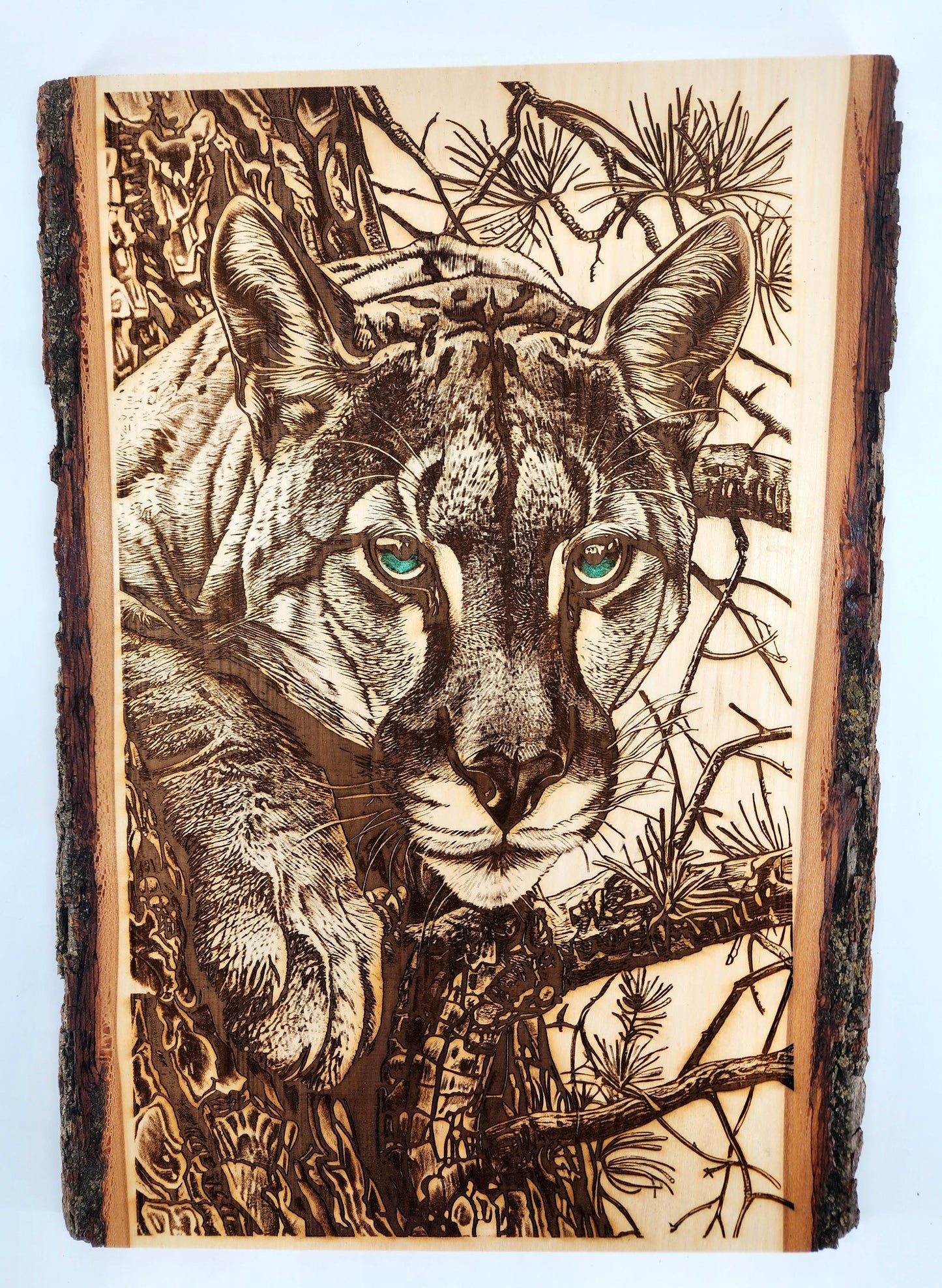 Cougar Wall Art, Wooden Wildlife Animal Wall Art, Home decor