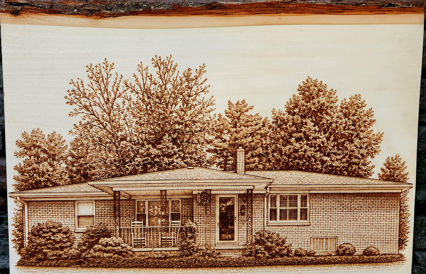 Personalized Laser Engraved House Keepsake | Handcrafted Wood Home Décor