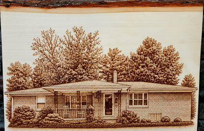 Personalized Laser Engraved House Keepsake | Handcrafted Wood Home Décor