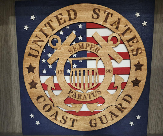 Decorative 3-Layer Military Wooden Plaque: A Tribute to Service and Honor - 1022