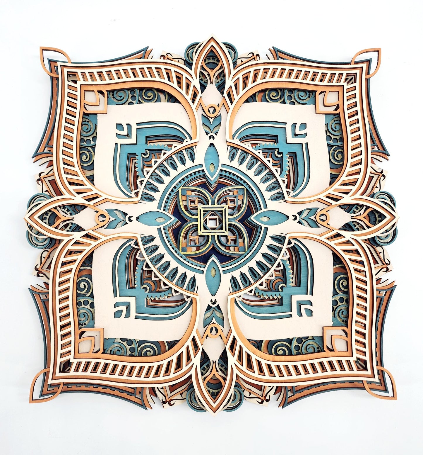 Stunning 9-Layer Mandala Laser Art – Intricate Design for Home Decor