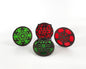 4-Pack Wooden and Acrylic Christmas Coasters With Stand: Festive Functionality with a Touch of Elegance