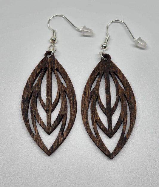 Unique Laser-Cut Wooden Earrings – Lightweight and Stylish Jewelry