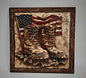 Laser Engraved Military Boots with U.S Flag – Patriotic Veteran Tribute