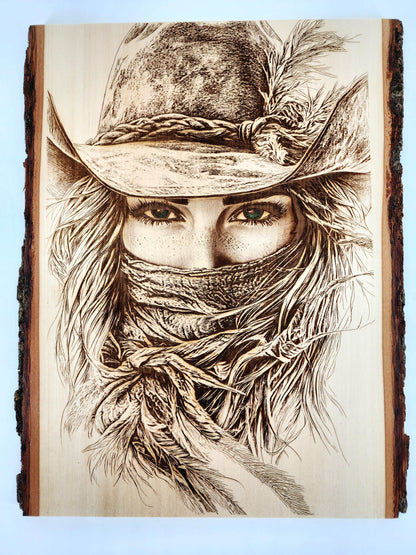 Laser Engraved Cowgirl Wall Decor, Western Home Decor, Room Decor For Teens